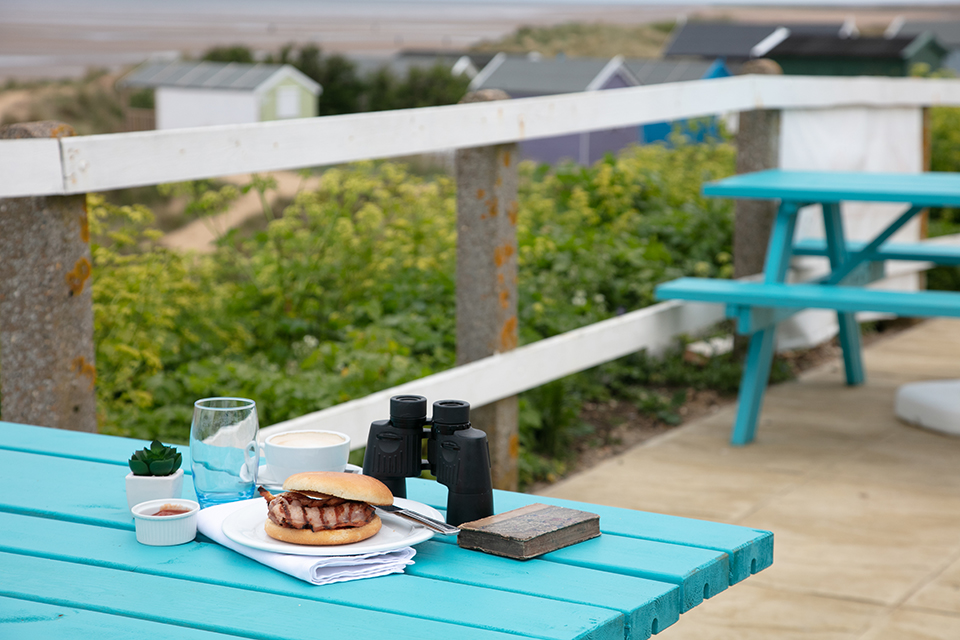 Hunstanton bacon roll and birdwatching