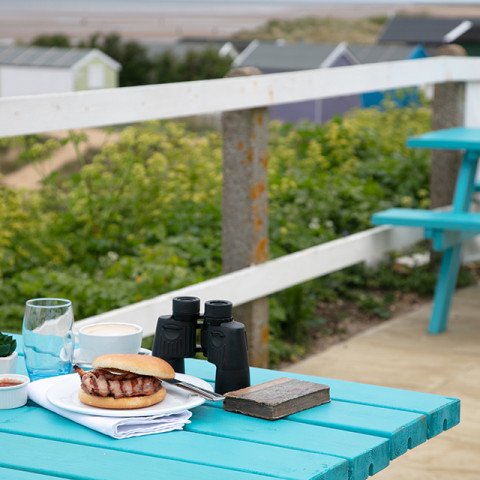 Hunstanton bacon roll and birdwatching